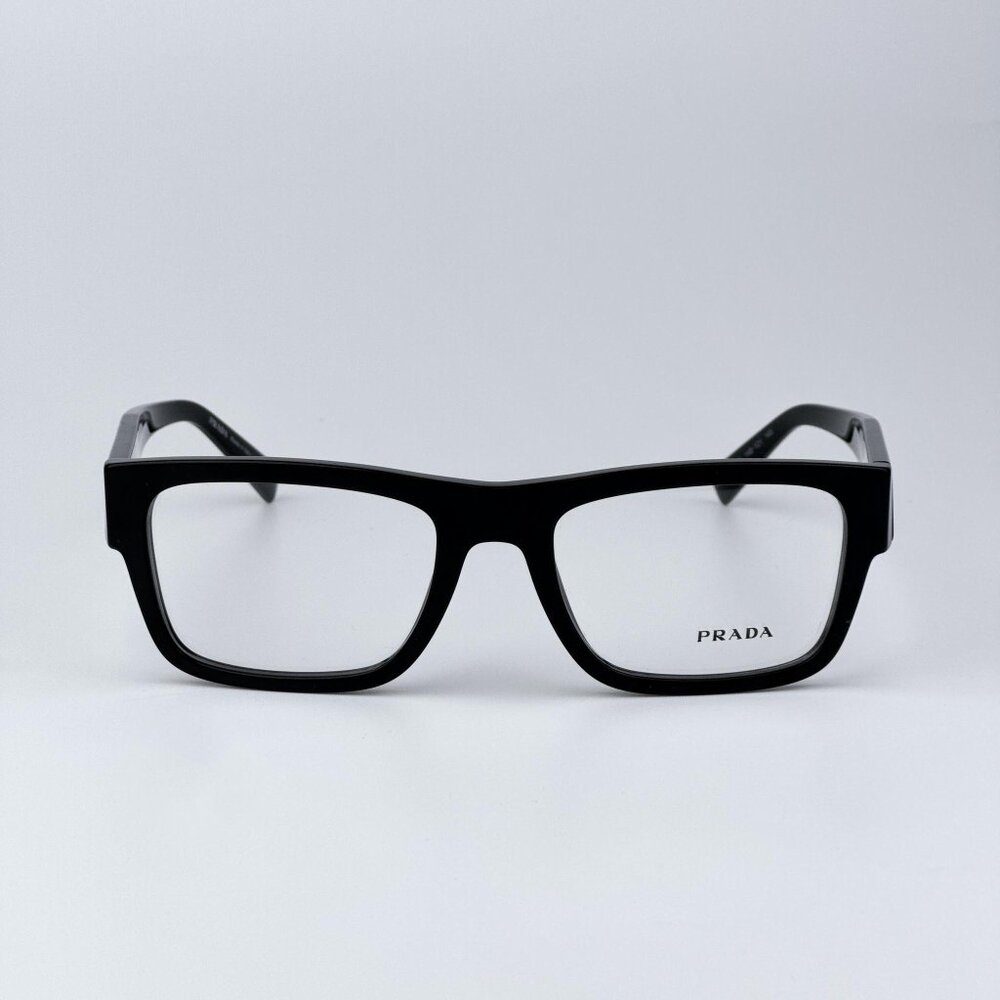 Prada PR15YV 1AB1O1 Women BRAND NEW Eyeglasses Black Rectangle Unisex